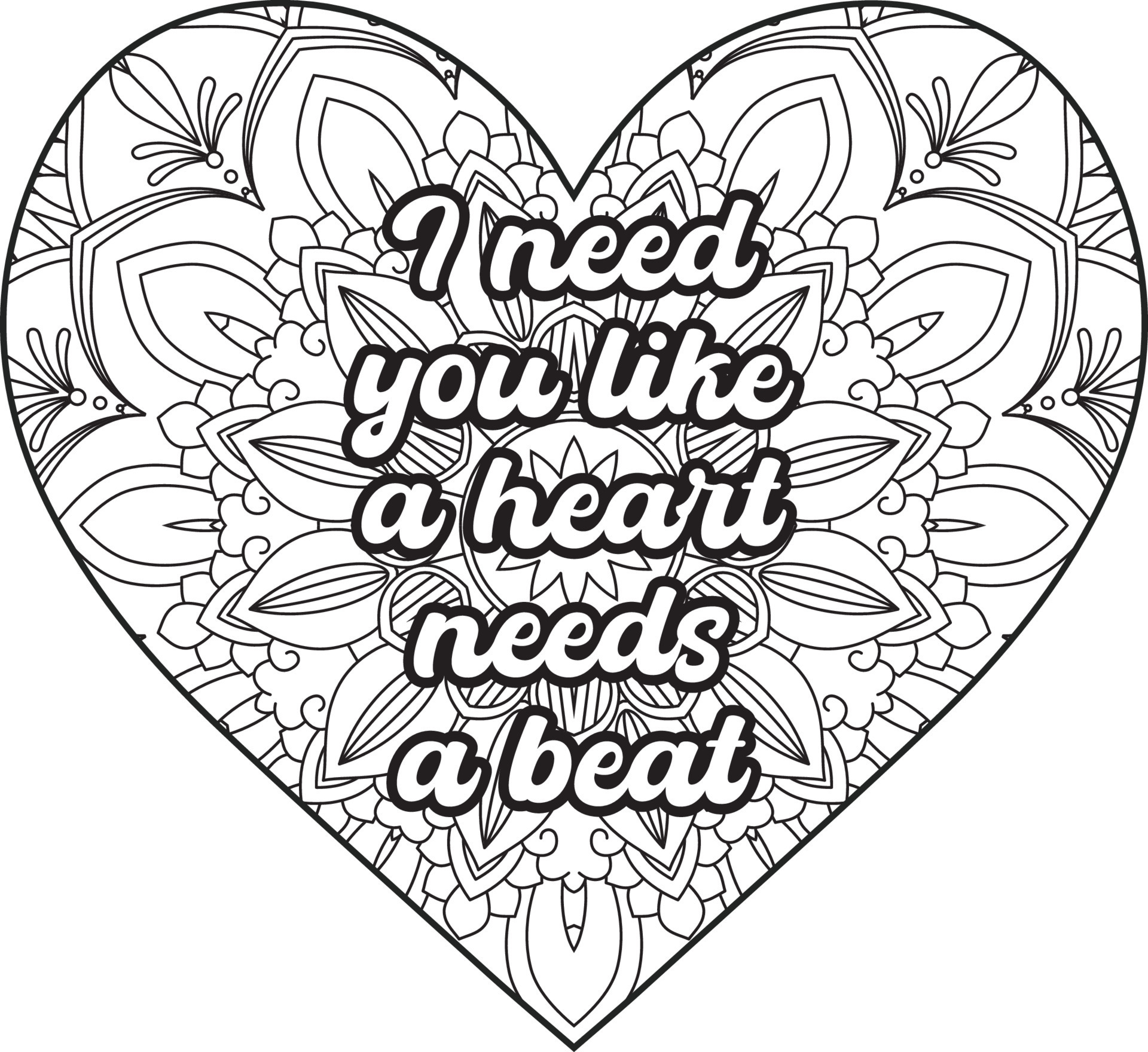 Heart Coloring Pages For Adults - Broken Heart Quotes Love Quotes Quotes Quotes Coloring Pages Inspirational Quotes Love Quotes Coloring Page For Adults Vector