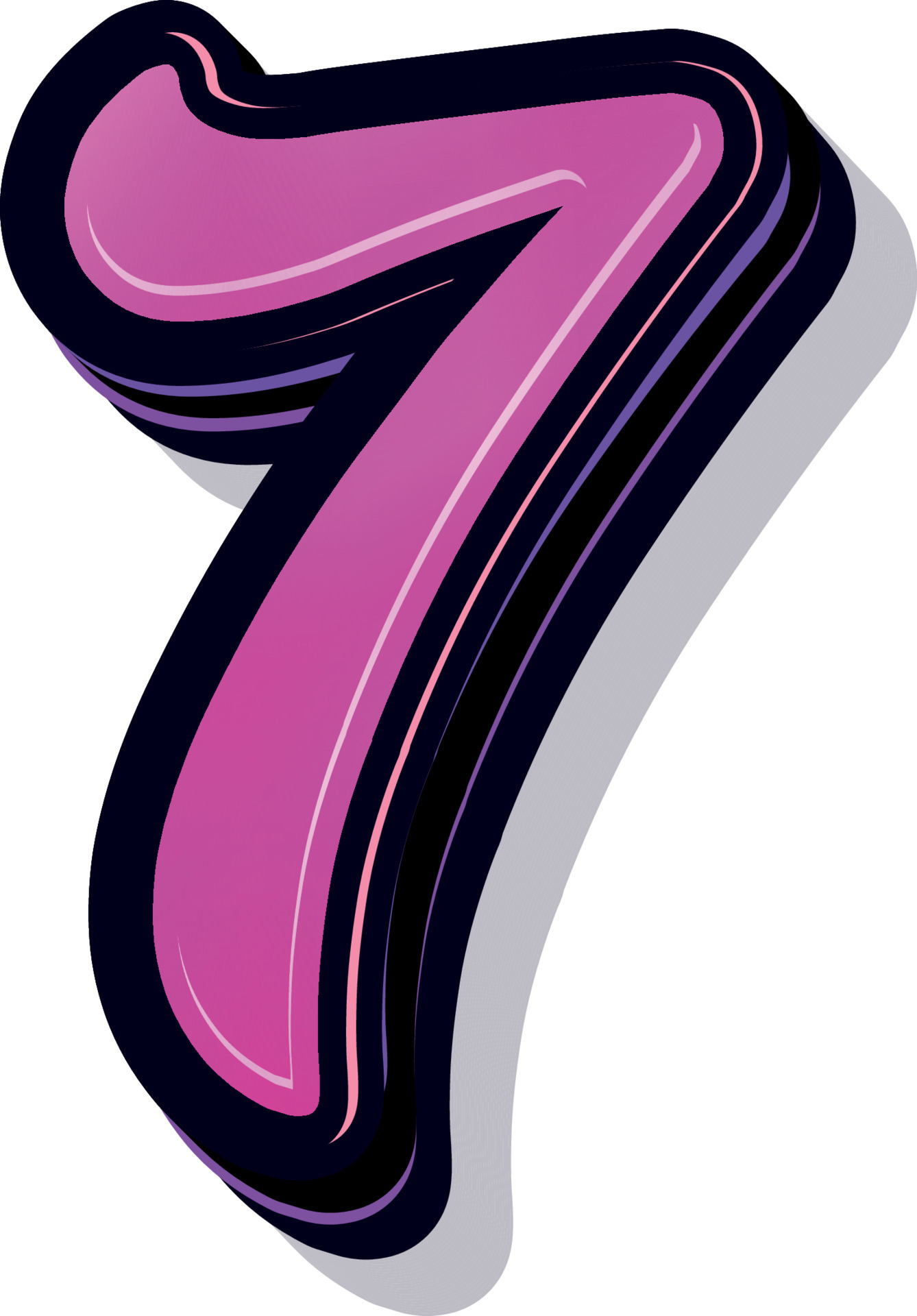 3d illustration of number 7 18807373 Vector Art at Vecteezy