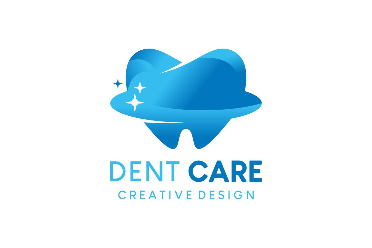 diseño de logotipo de cuidado dental, clínica dental, icono de diente con estilo de amor vector