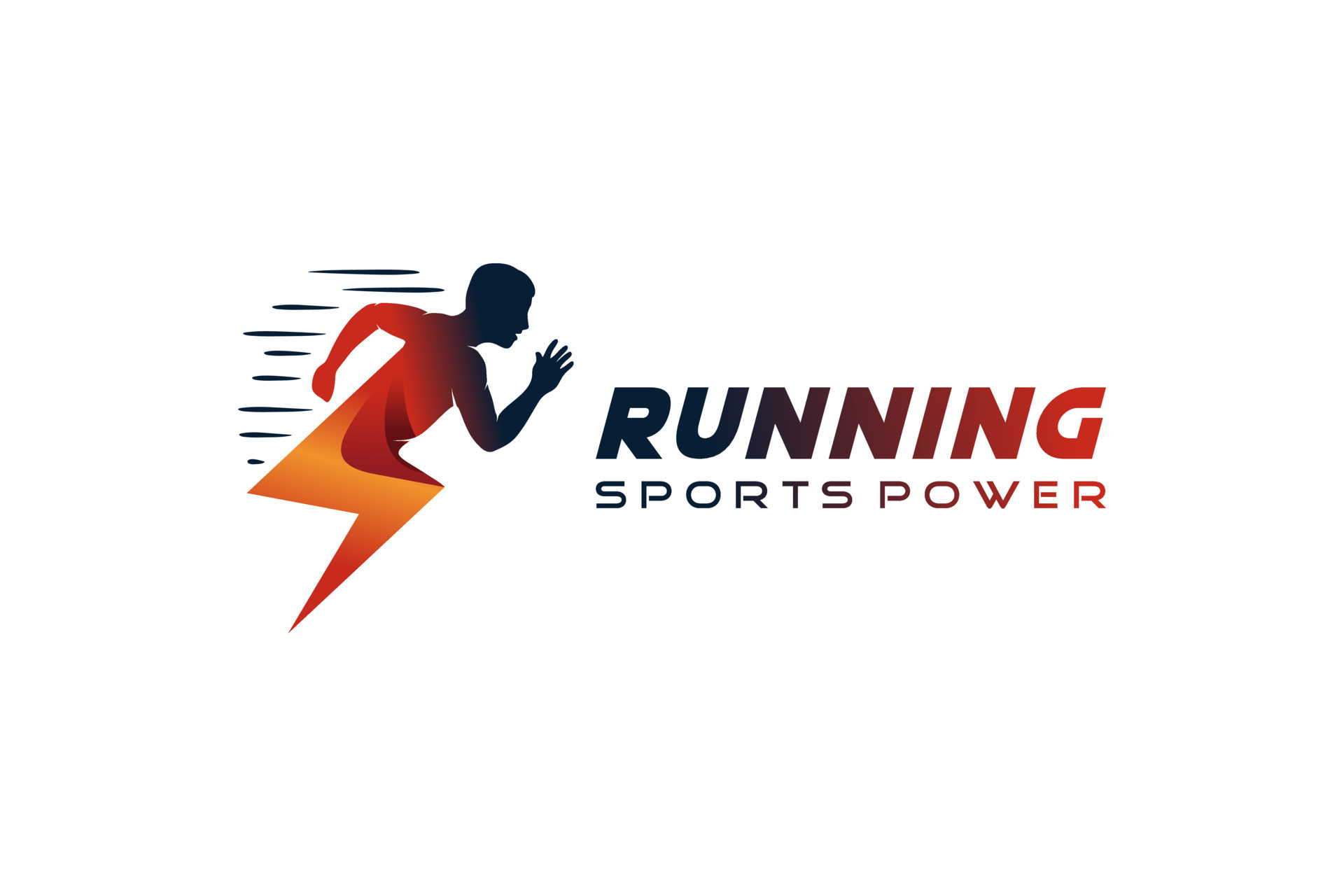 Running logo design, vector illustration of people running or running