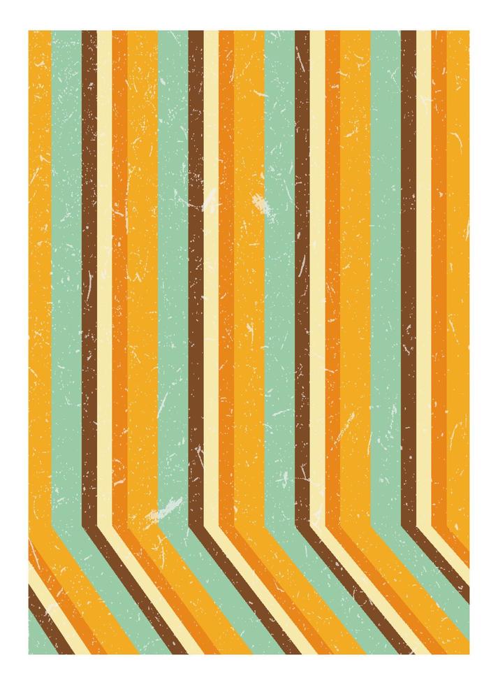 Vintage Striped Backgrounds, Posters, Banner Samples, Retro Colors from the 1970s, Retro Perspective Lines vector