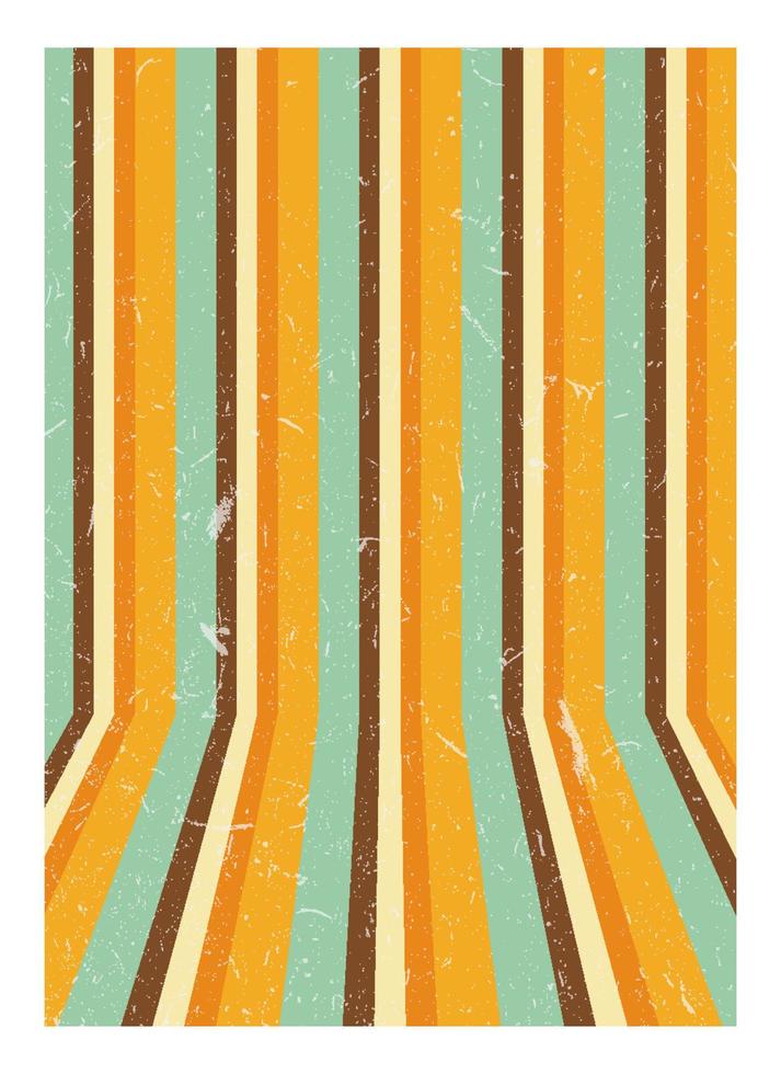 Vintage Striped Backgrounds, Posters, Banner Samples, Retro Colors from the 1970s, Retro Perspective Lines vector