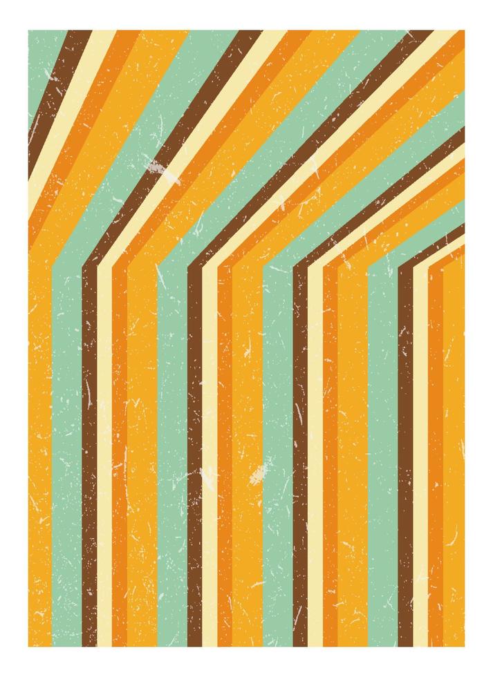 Vintage Striped Backgrounds, Posters, Banner Samples, Retro Colors from the 1970s, Retro Perspective Lines vector