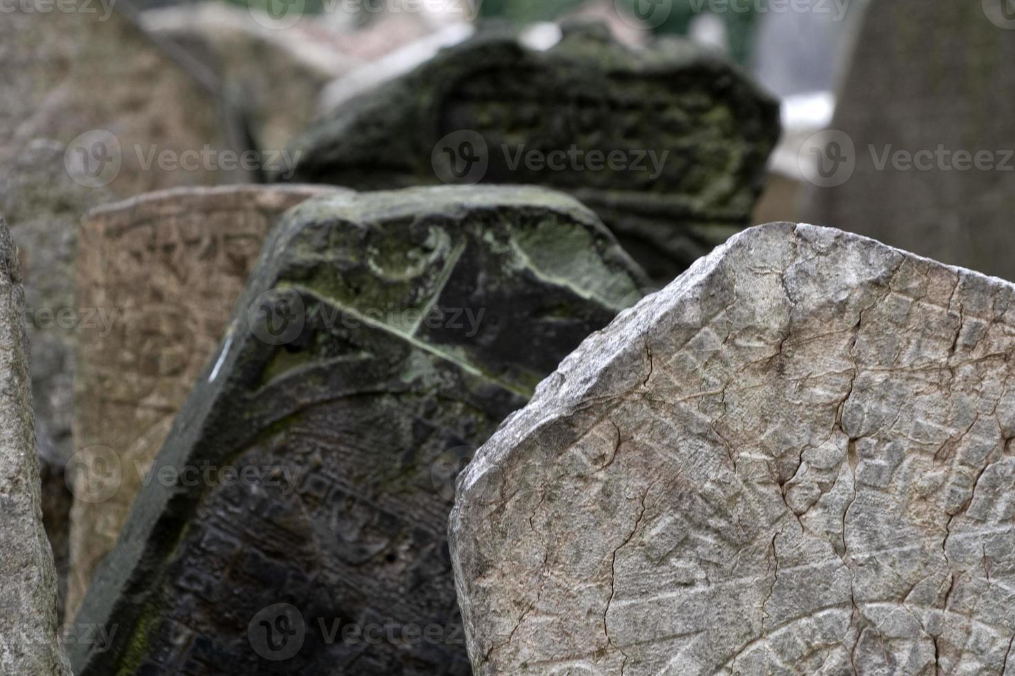 jewish old cemetery in prague photo