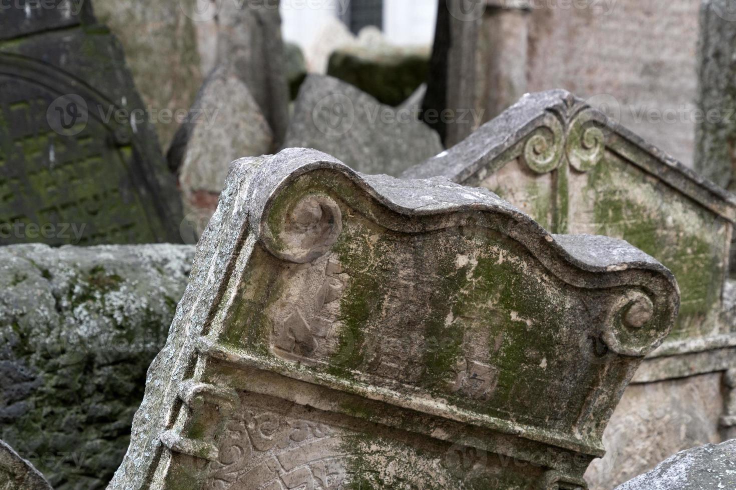 jewish old cemetery in prague photo