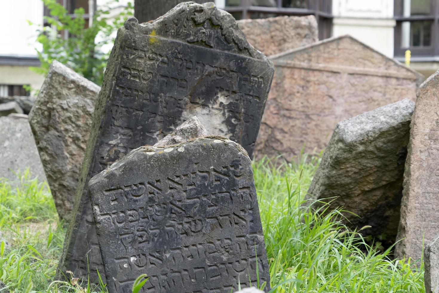 PRAGUE, CZECH REPUBLIC - JULY 17 2019 - jewish old cemetery in prague photo