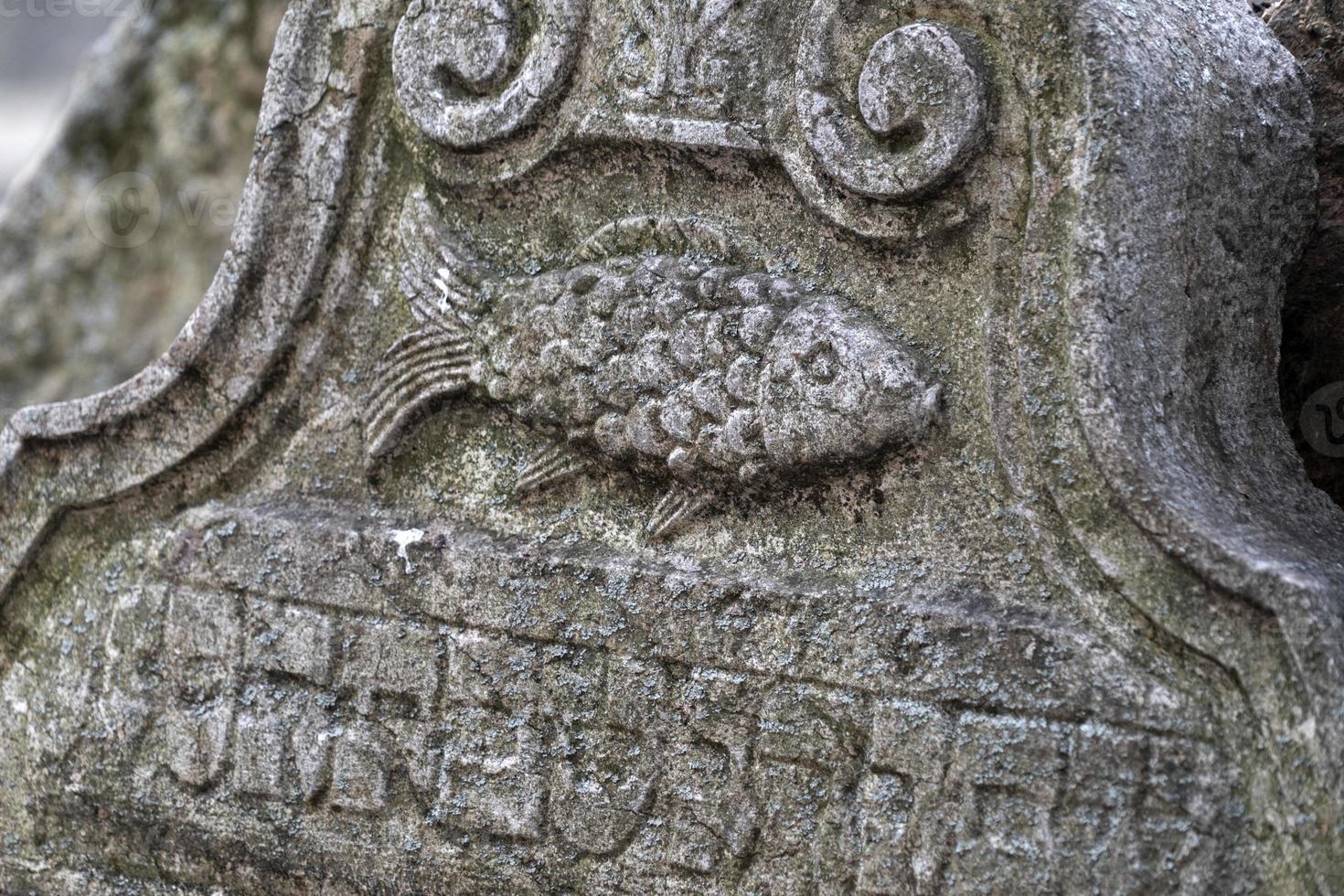 jewish old cemetery in prague photo