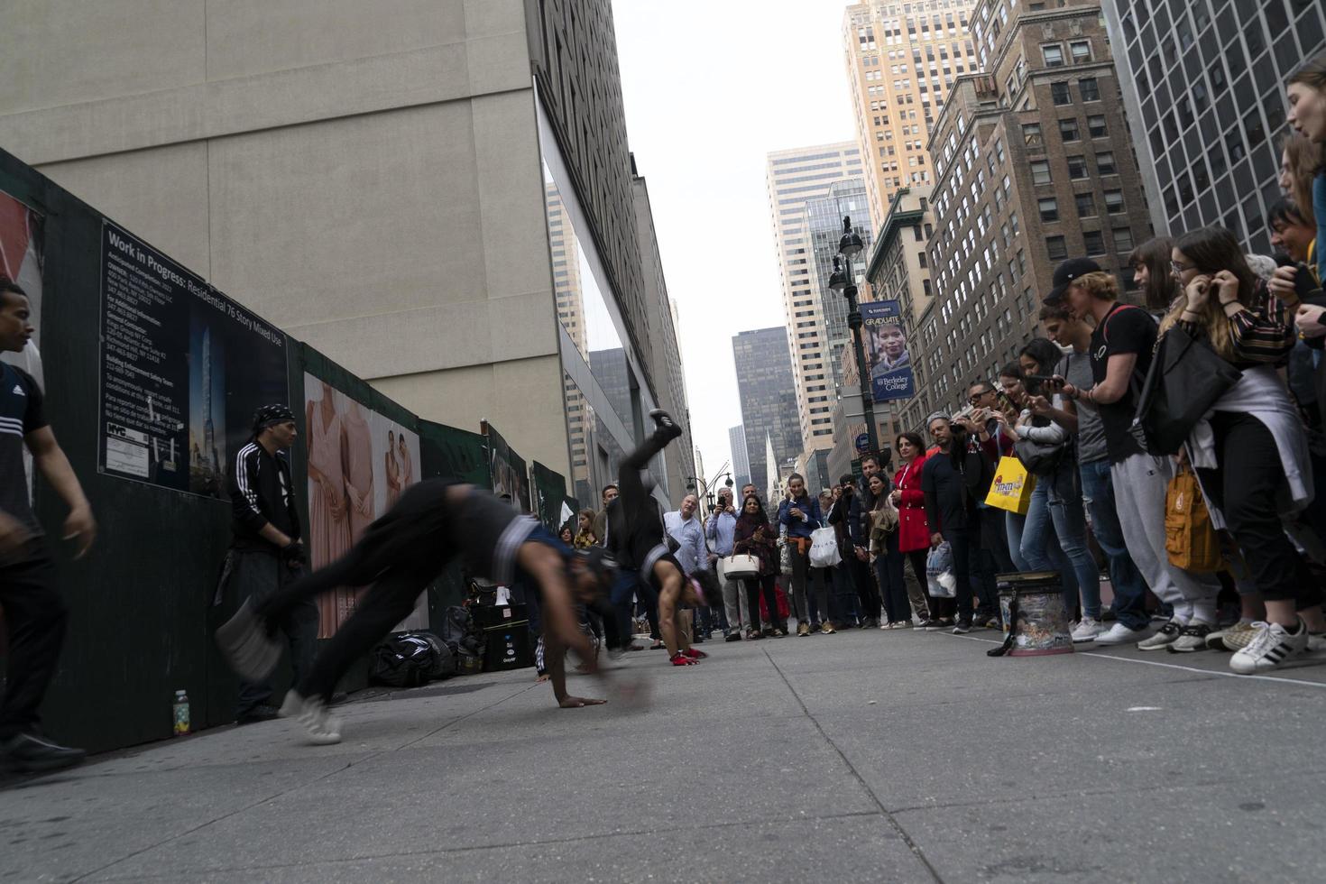 NEW YORK, USA - MAY 7 2019 - Break dancer in 5th avenue photo