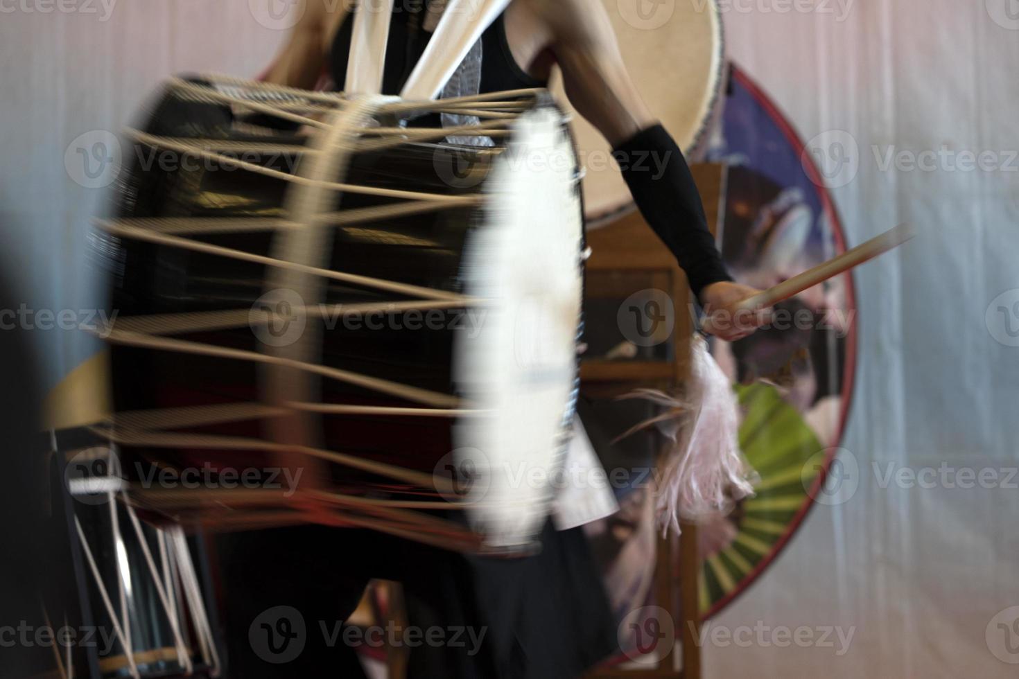 Japanese drummer in action photo