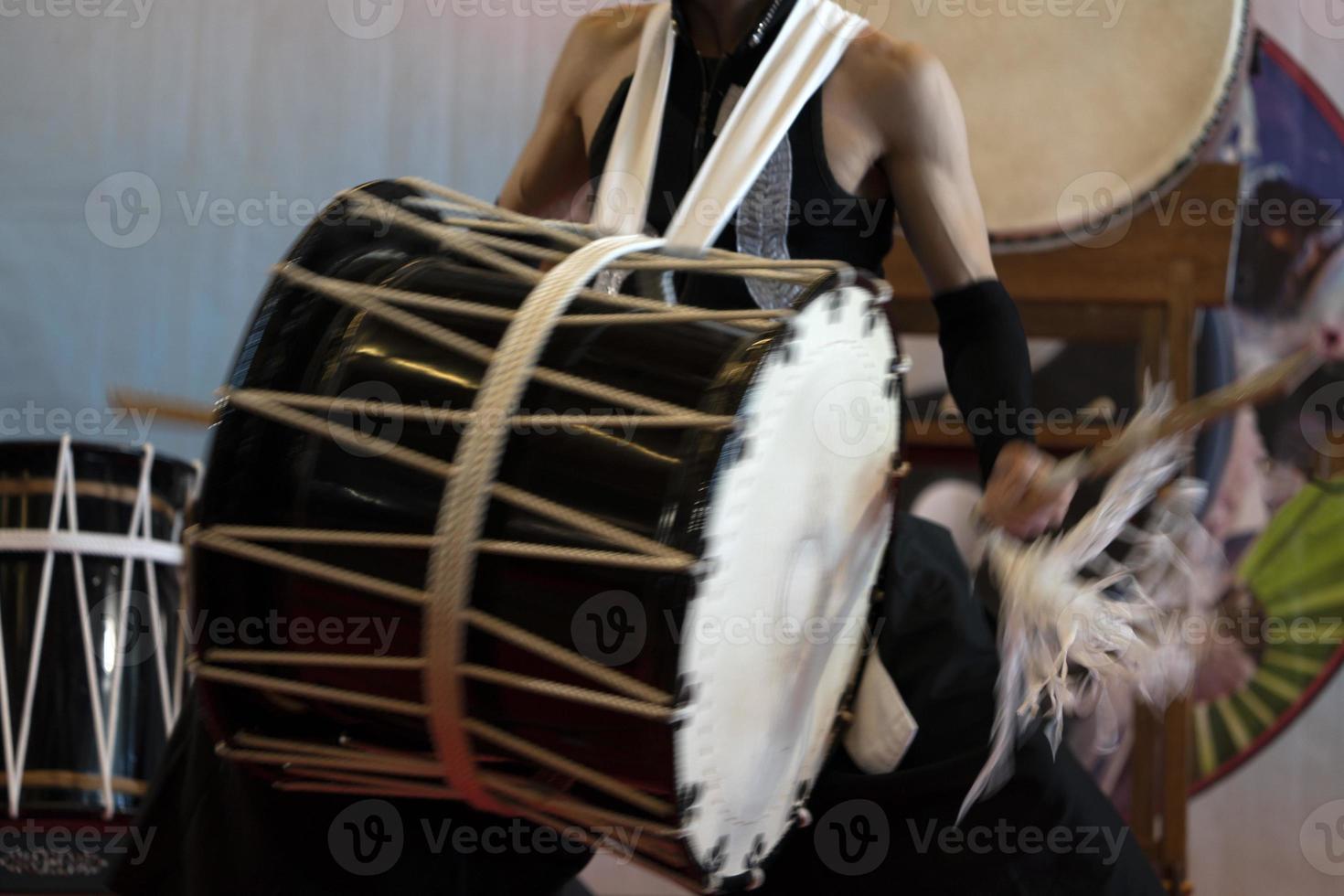 Japanese drummer in action photo