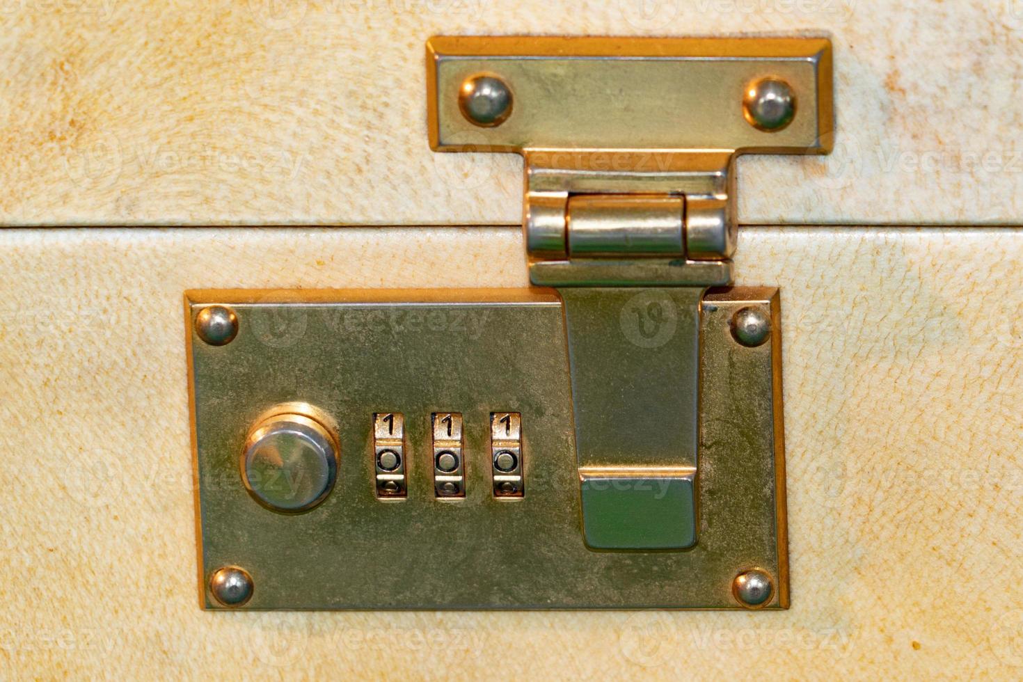old luggage locker detail photo