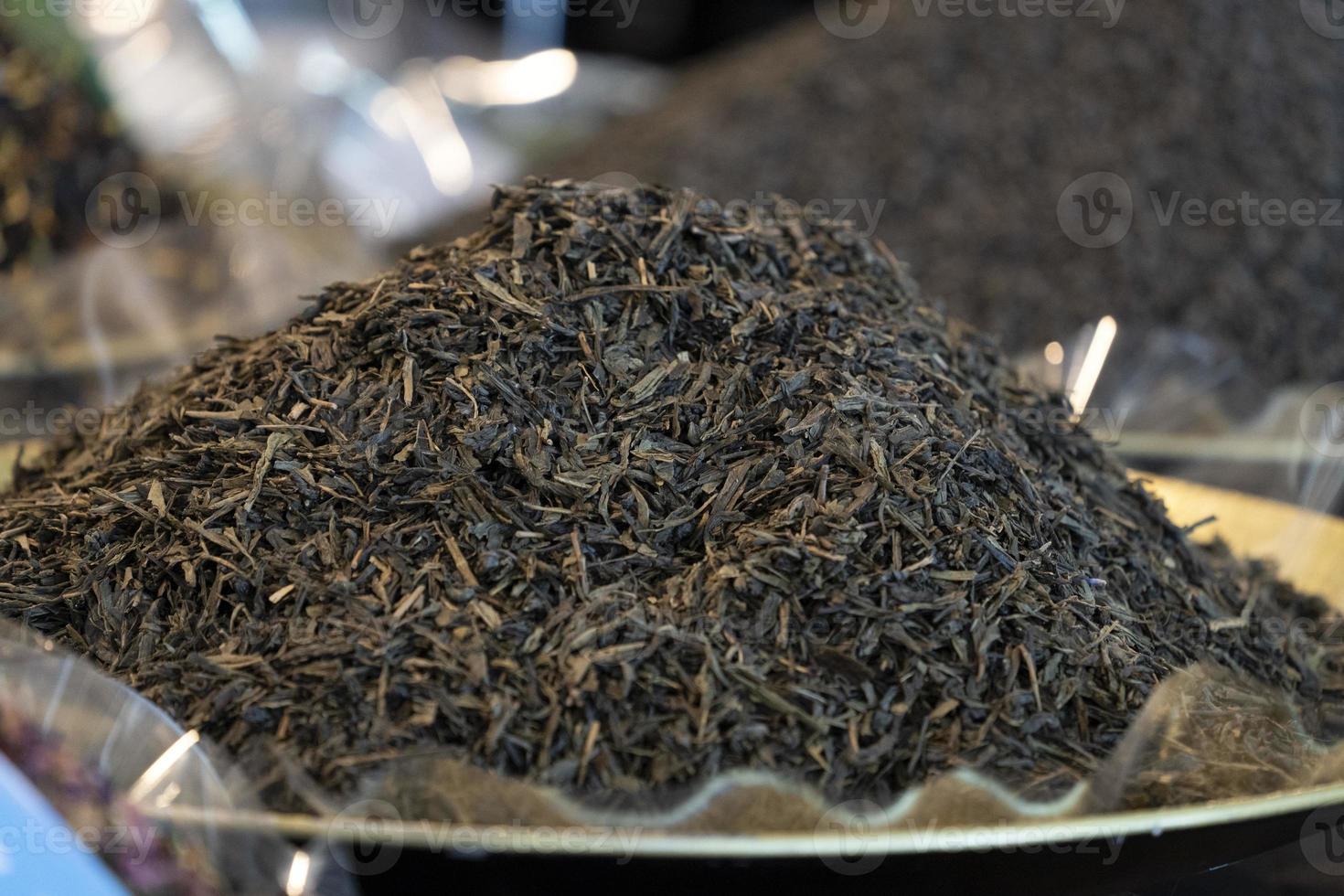 hoja de té en el mercado foto