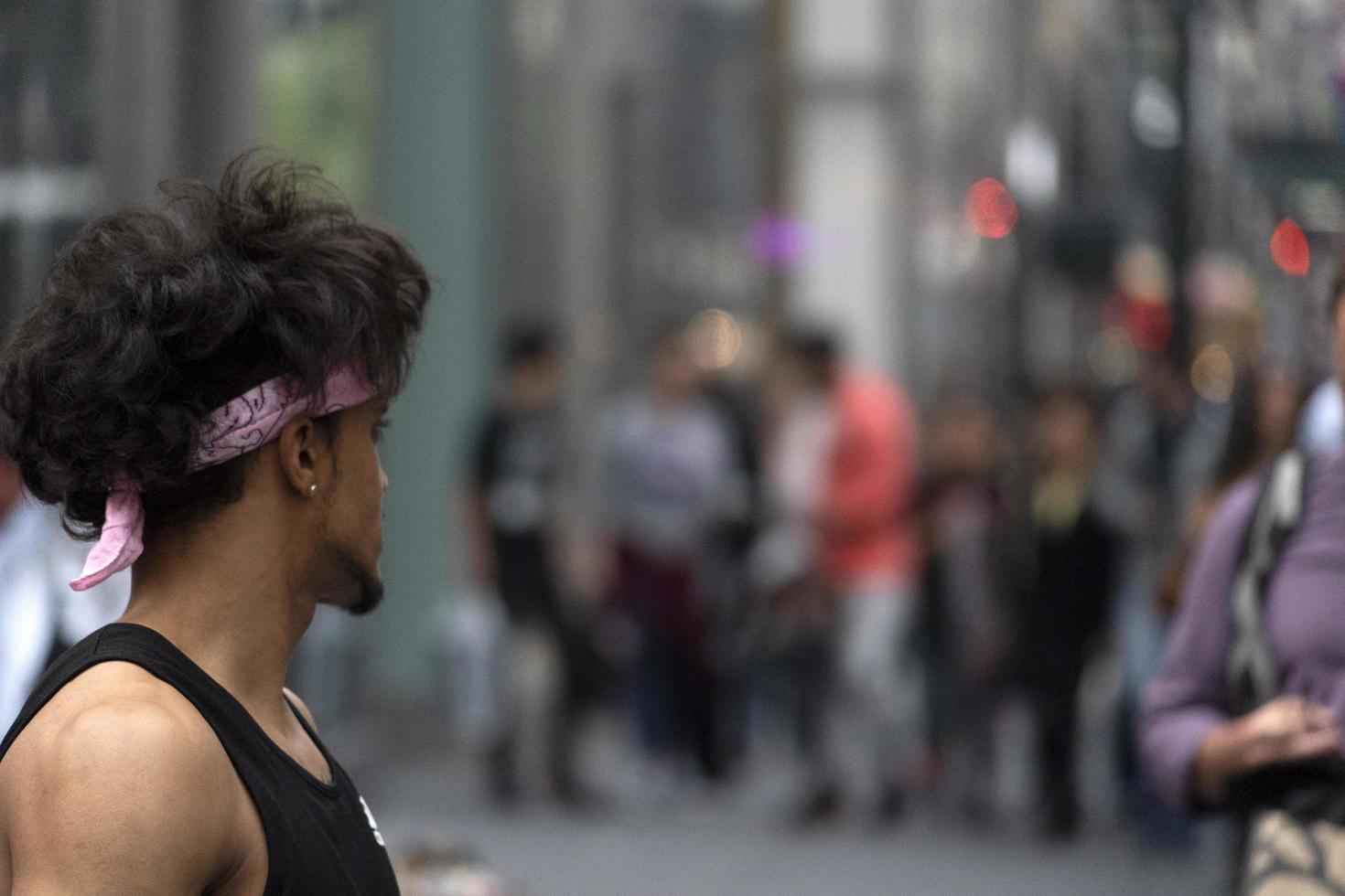 NEW YORK, USA - MAY 7 2019 - Break dancer in 5th avenue photo