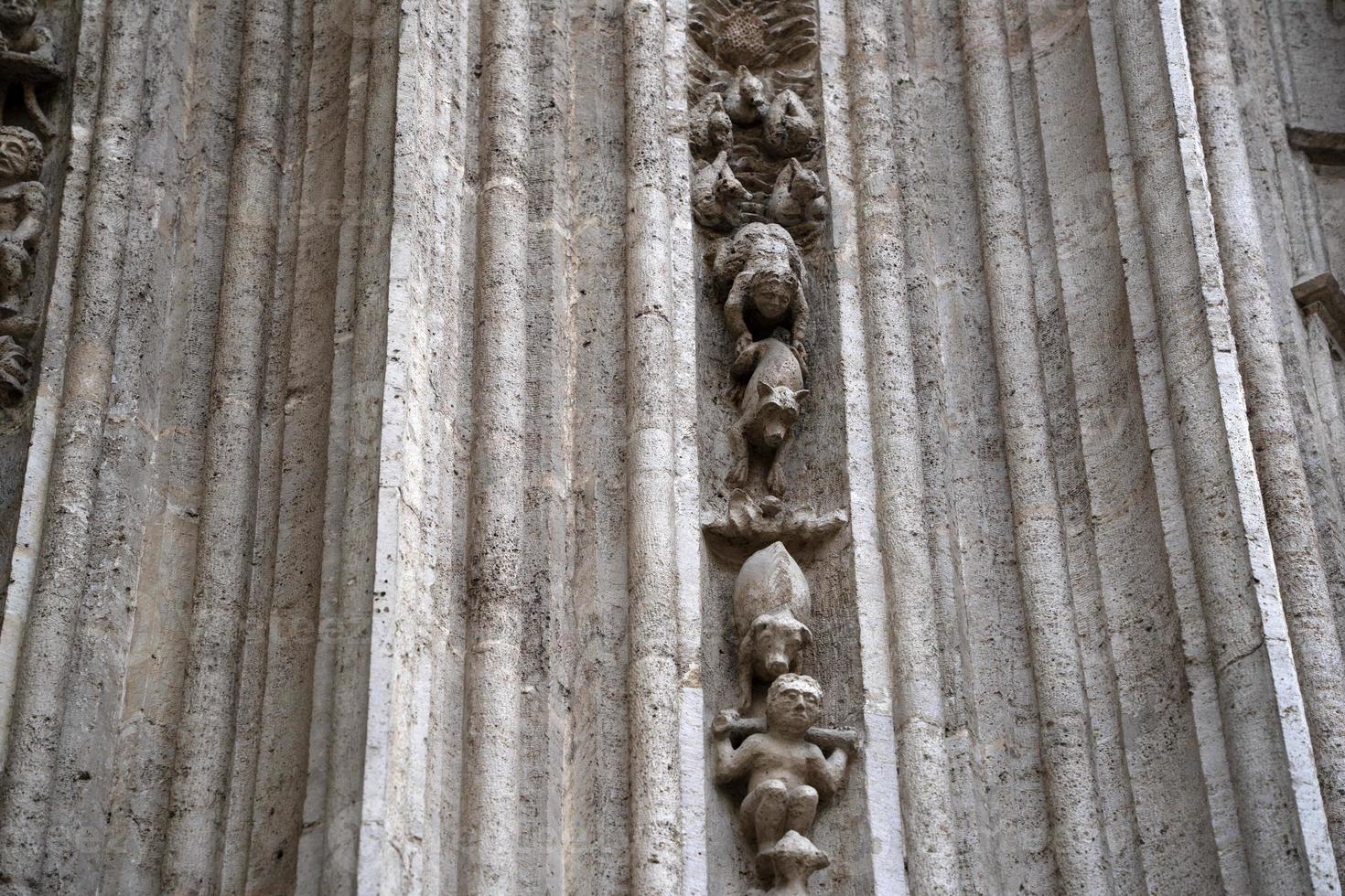 Valencia Silk Exchange Market building Lonja de la Seda bas relief sculptures photo