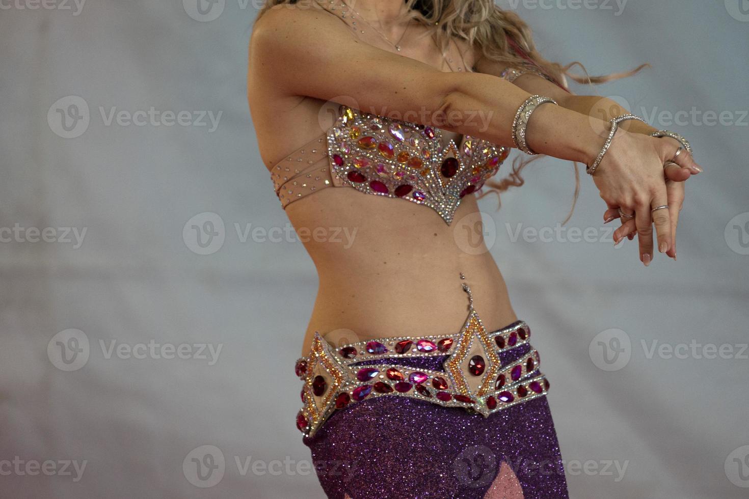 Oriental belly dancer beutiful move photo