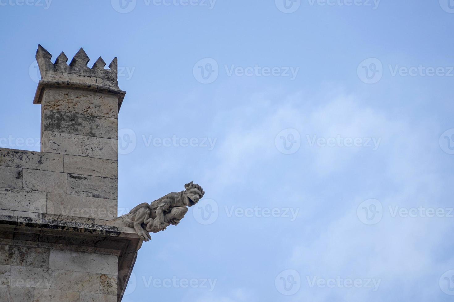 Valencia Silk Exchange Market building Lonja de la Seda gargoyles photo