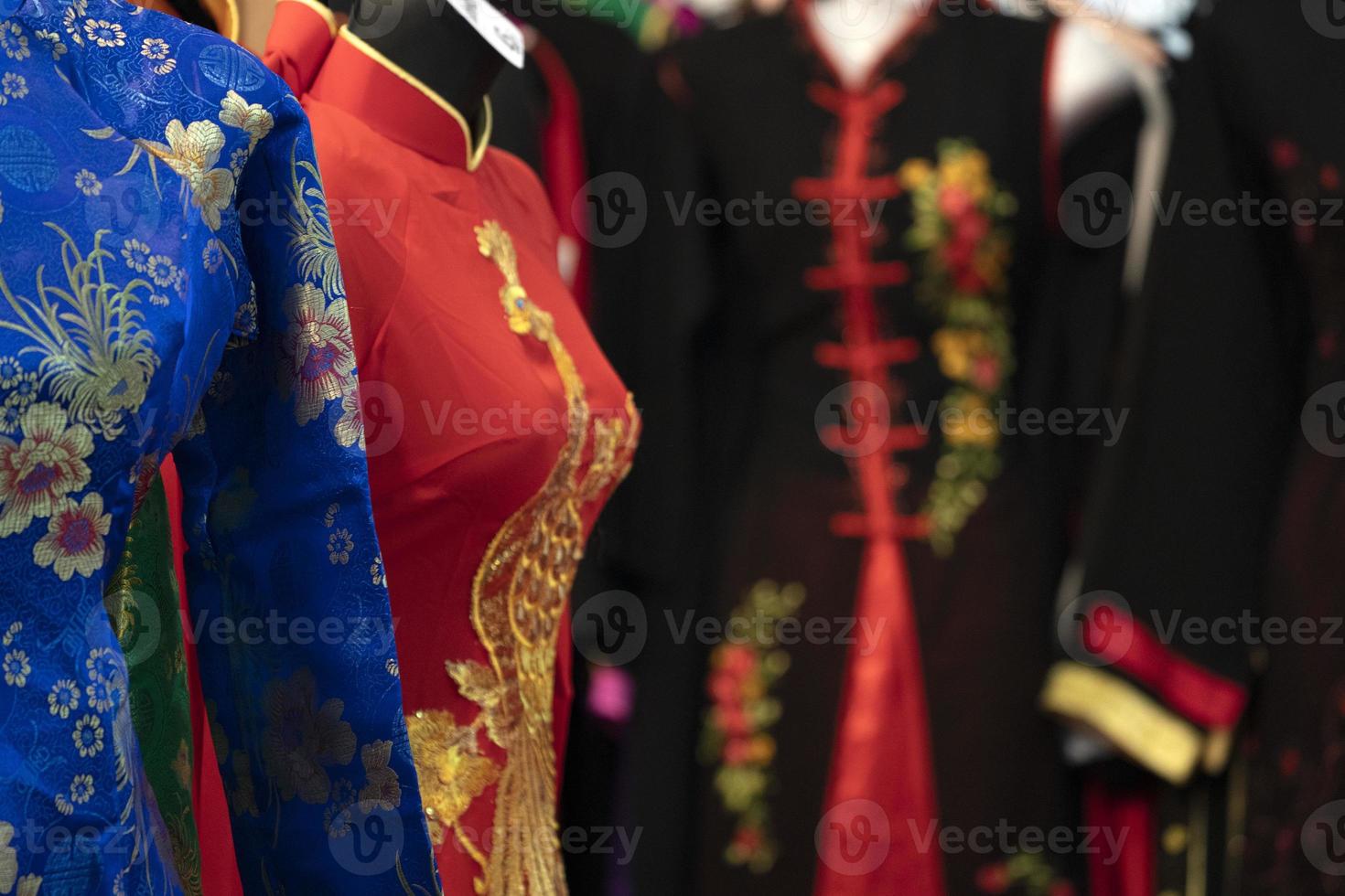 many japanese kimono dress at the market photo