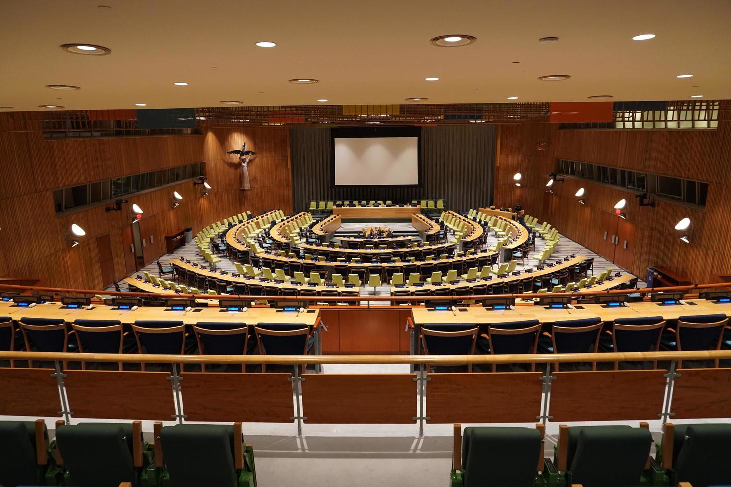 NEW YORK, USA - MAY 25 2018 United Nations trusteeship council hall photo