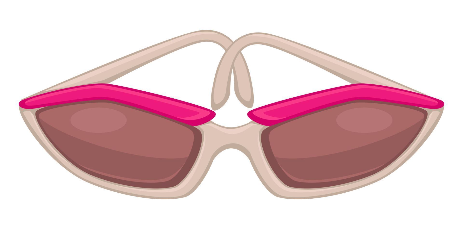 gafas de sol de mujer de moda para las vacaciones de verano, accesorios elegantes vector