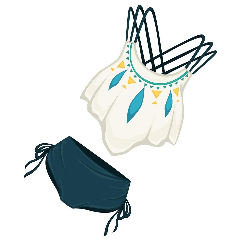 Bathing suit fashion and trends in clothes for women vector