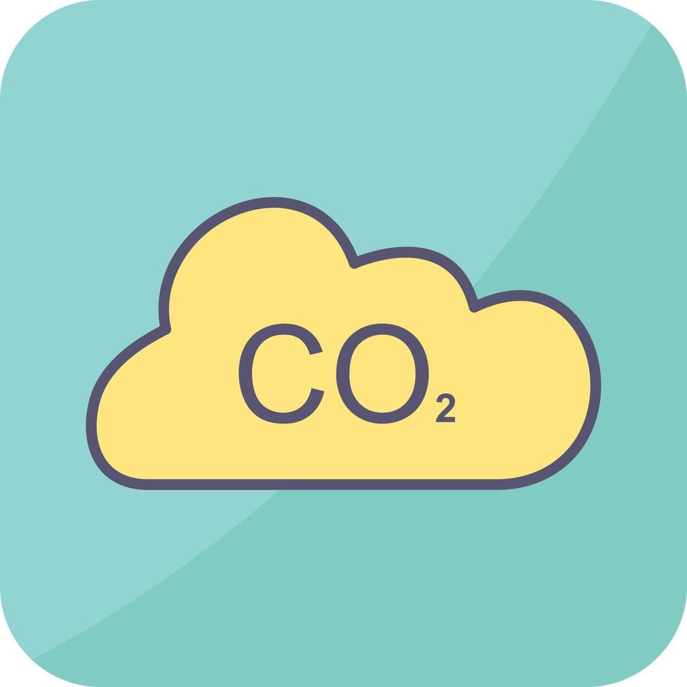 icono de vector de dióxido de carbono