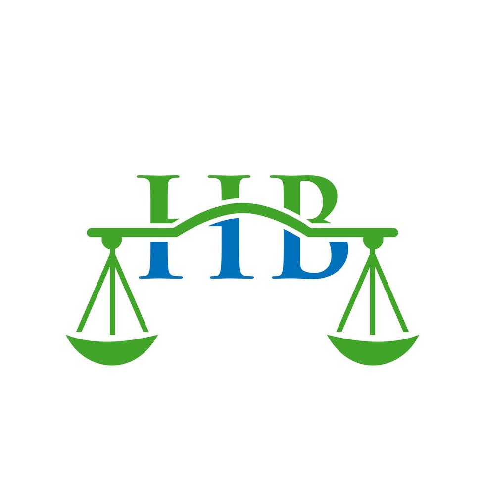 letra hb diseño de logotipo de bufete de abogados para abogado, justicia, abogado de derecho, legal, servicio de abogado, bufete de abogados, escala, bufete de abogados, abogado de negocios corporativos vector