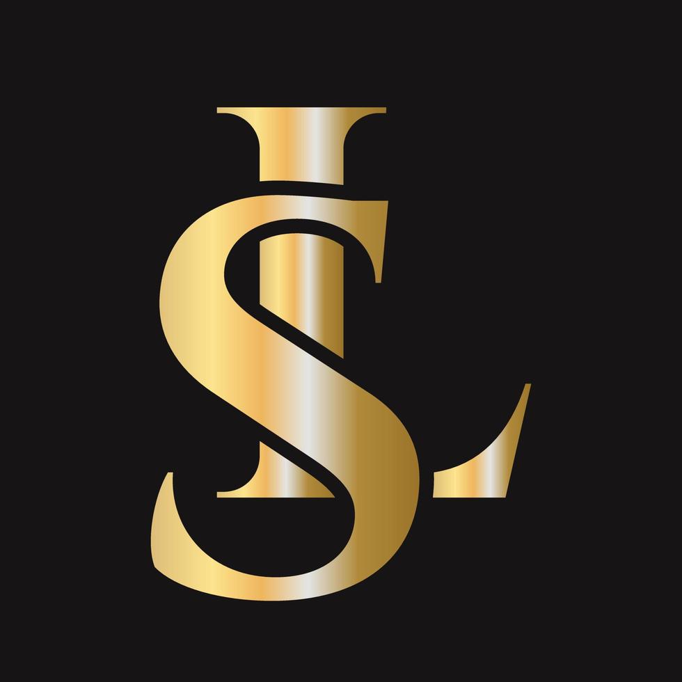 Monogram sl logo design ls logotype 18810284 vector art at vecteezy