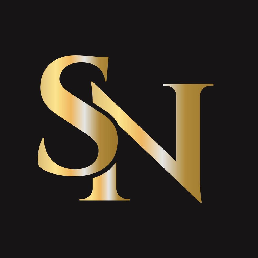 Monogram SN Logo Design. NS Logotype vector