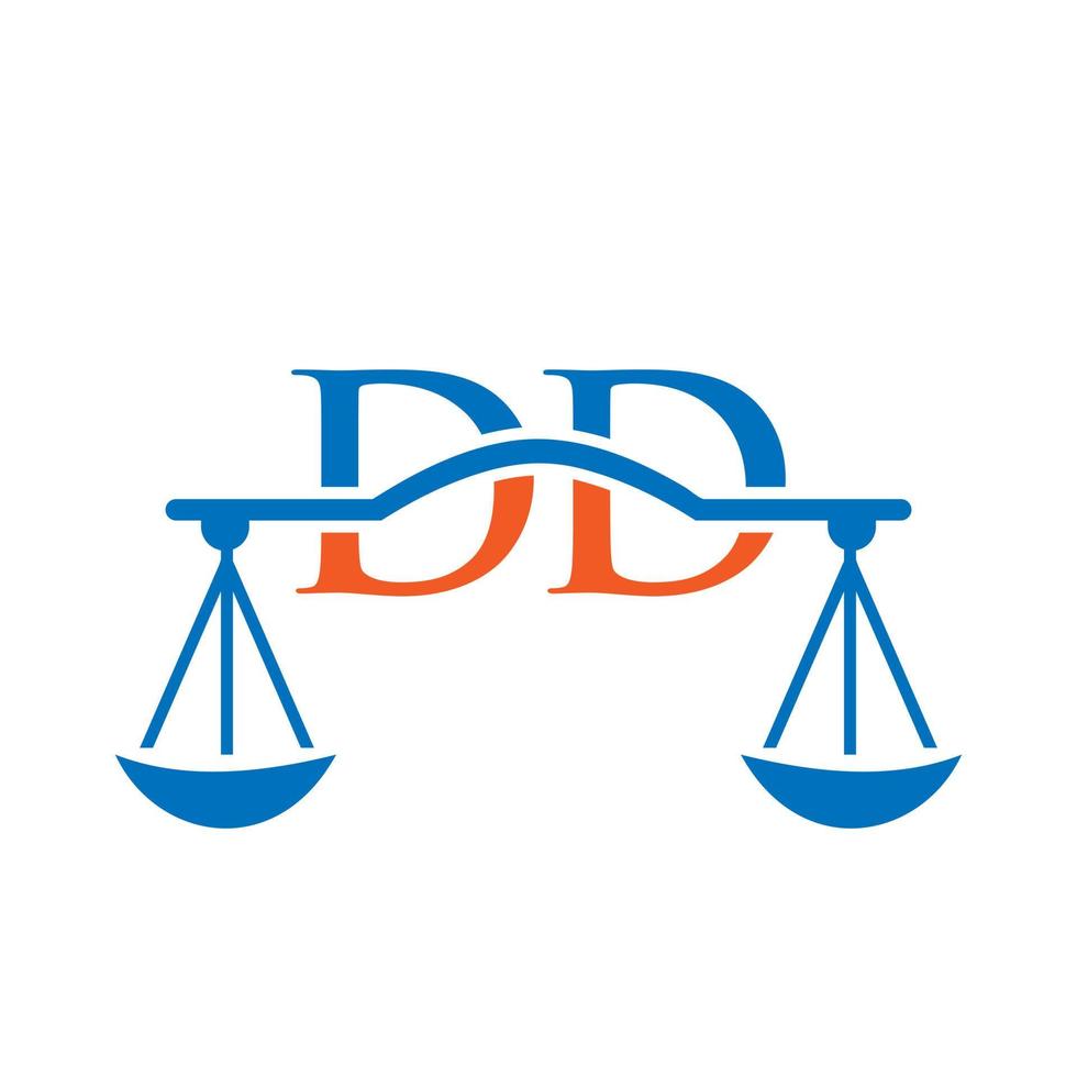 diseño del logotipo del bufete de abogados letter dd para abogado, justicia, abogado de derecho, legal, servicio de abogado, bufete de abogados, escala, bufete de abogados, negocio corporativo de abogados vector