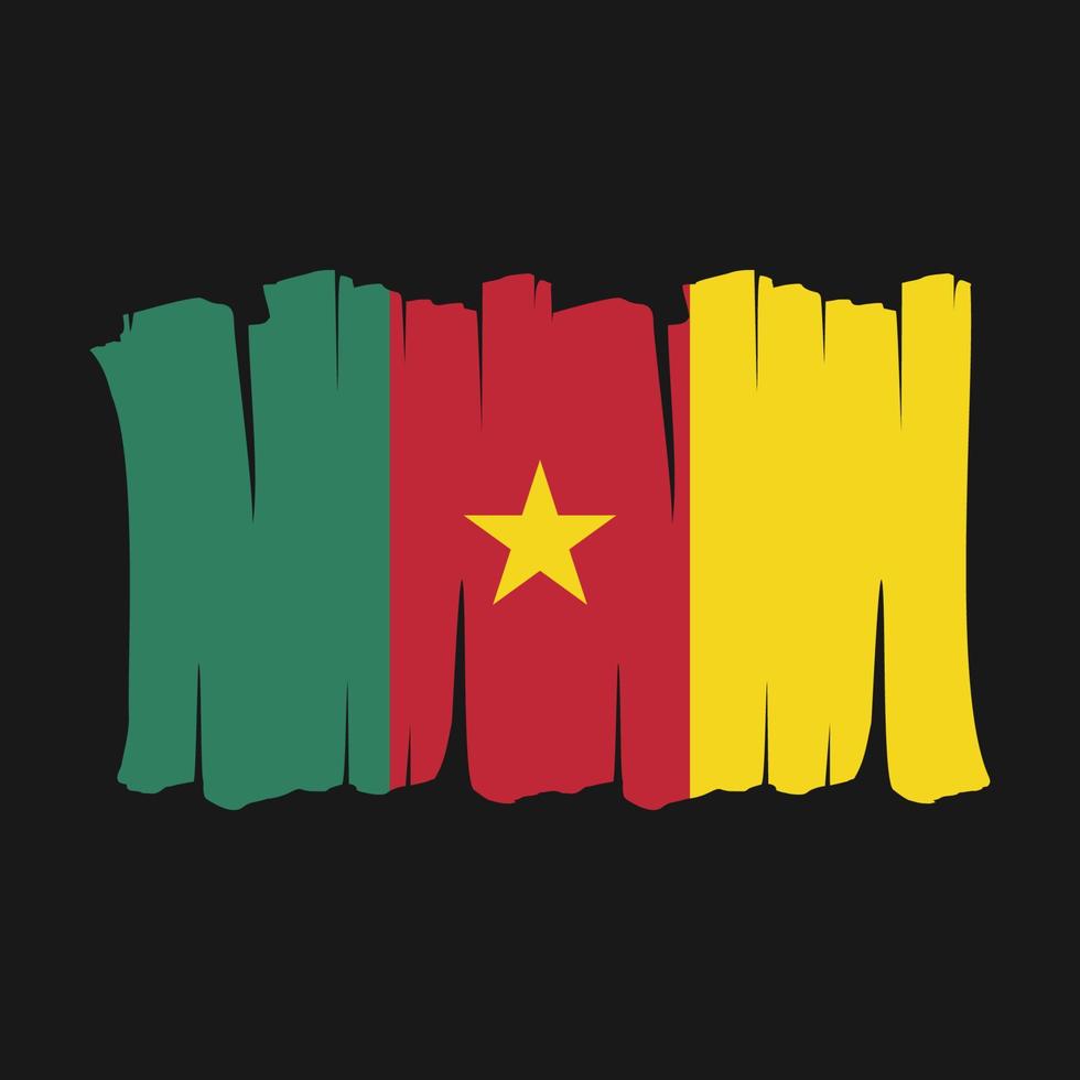 Cameroon Flag Brush vector