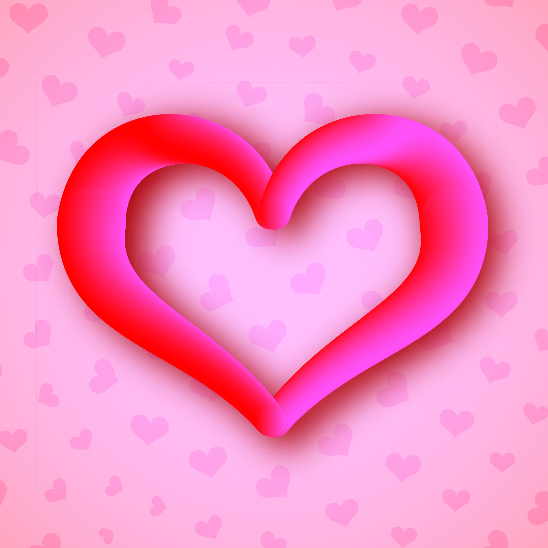 Big red heart on a pink background with little hearts. Symbol of Love.  Vector illustration. 18810464 Vector Art at Vecteezy