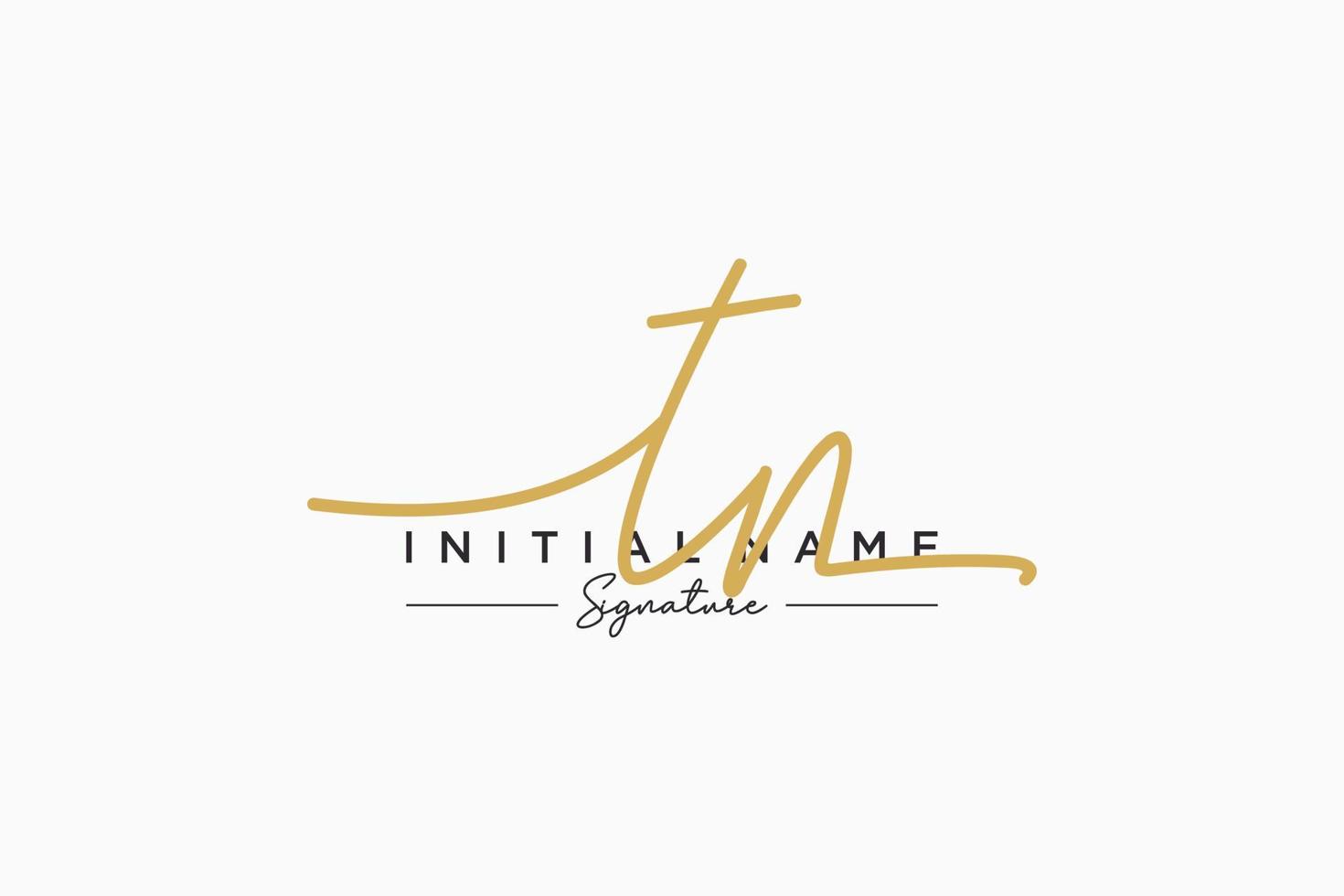 Initial TN signature logo template vector. Hand drawn Calligraphy lettering Vector illustration.