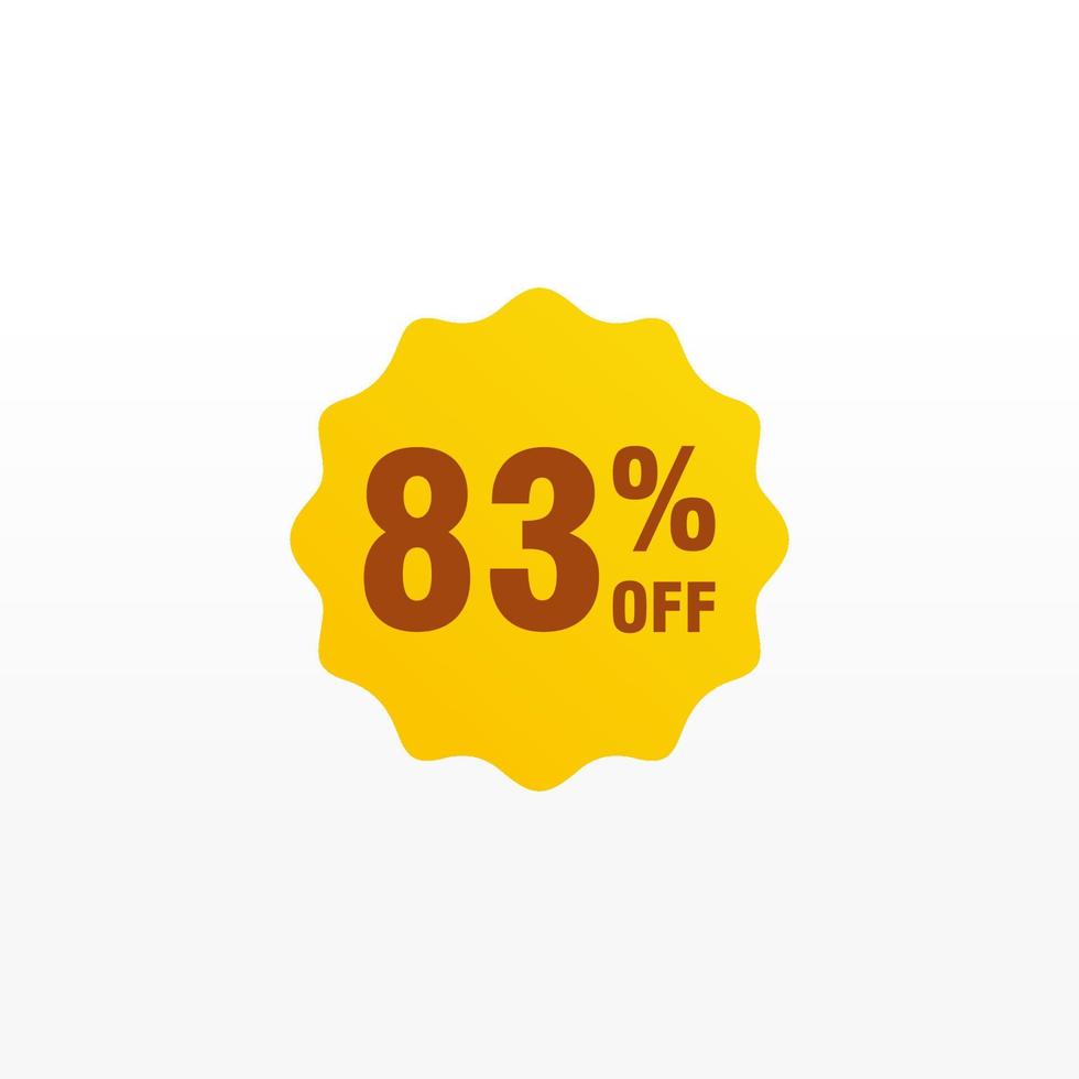 83 discount, Sales Vector badges for Labels, , Stickers, Banners, Tags, Web Stickers, New offer. Discount origami sign banner.