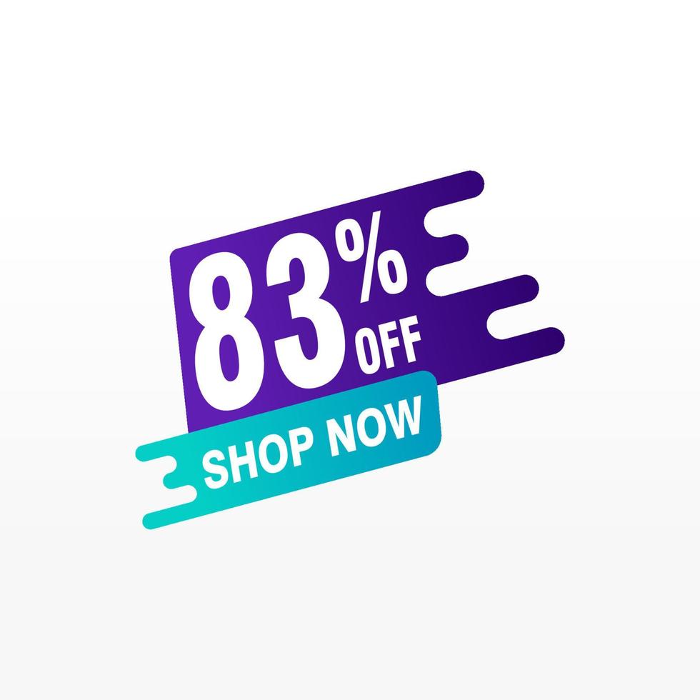 83 discount, Sales Vector badges for Labels, , Stickers, Banners, Tags, Web Stickers, New offer. Discount origami sign banner.