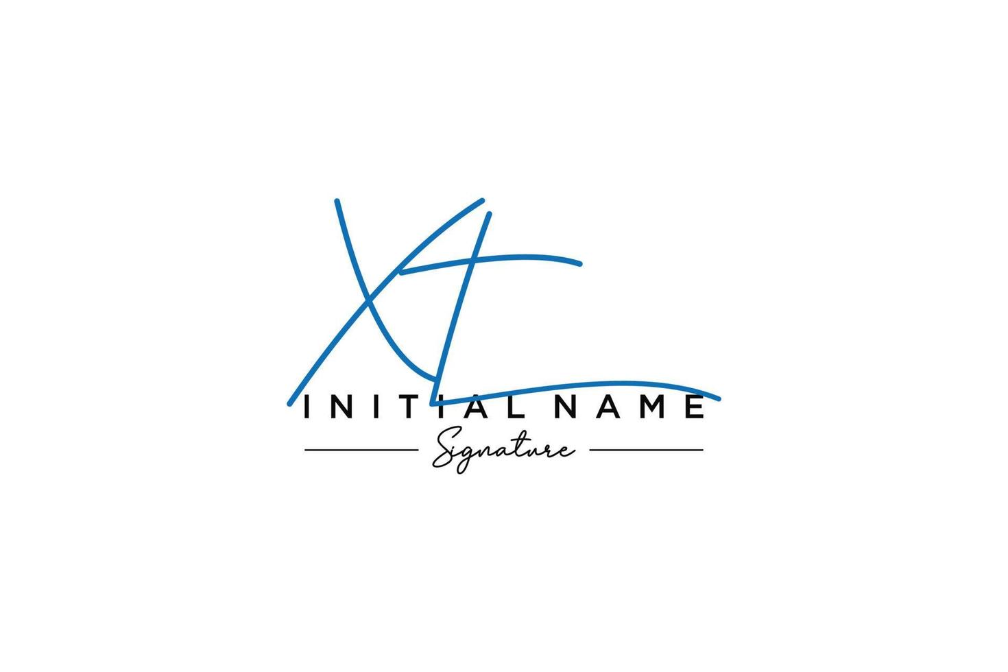 Initial XT signature logo template vector. Hand drawn Calligraphy lettering Vector illustration.