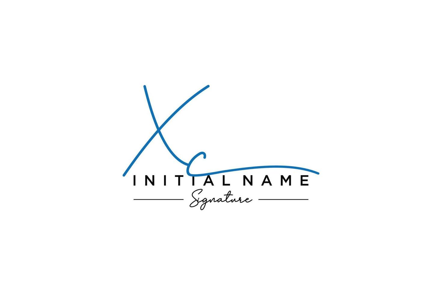 Initial XC signature logo template vector. Hand drawn Calligraphy lettering Vector illustration.