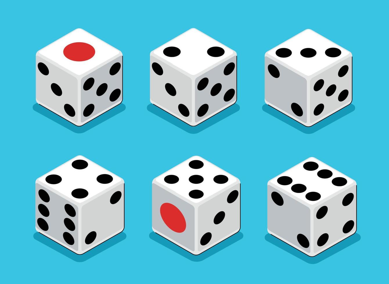 game dice casino gambling isolated vector illustration