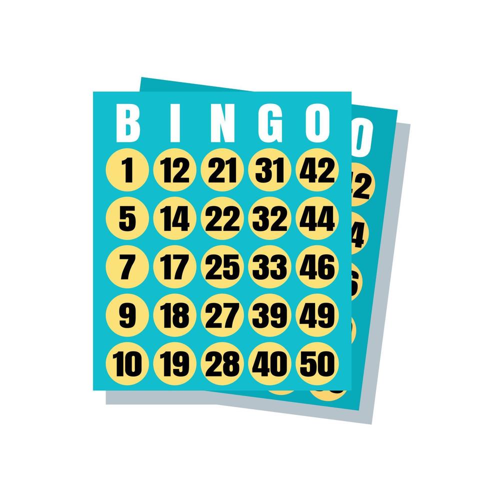 bingo card isolated vector illustration