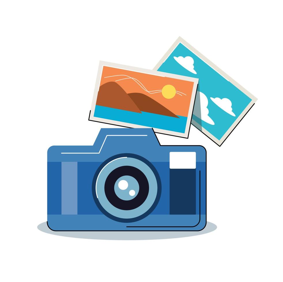 Camera element isolated vector illustration