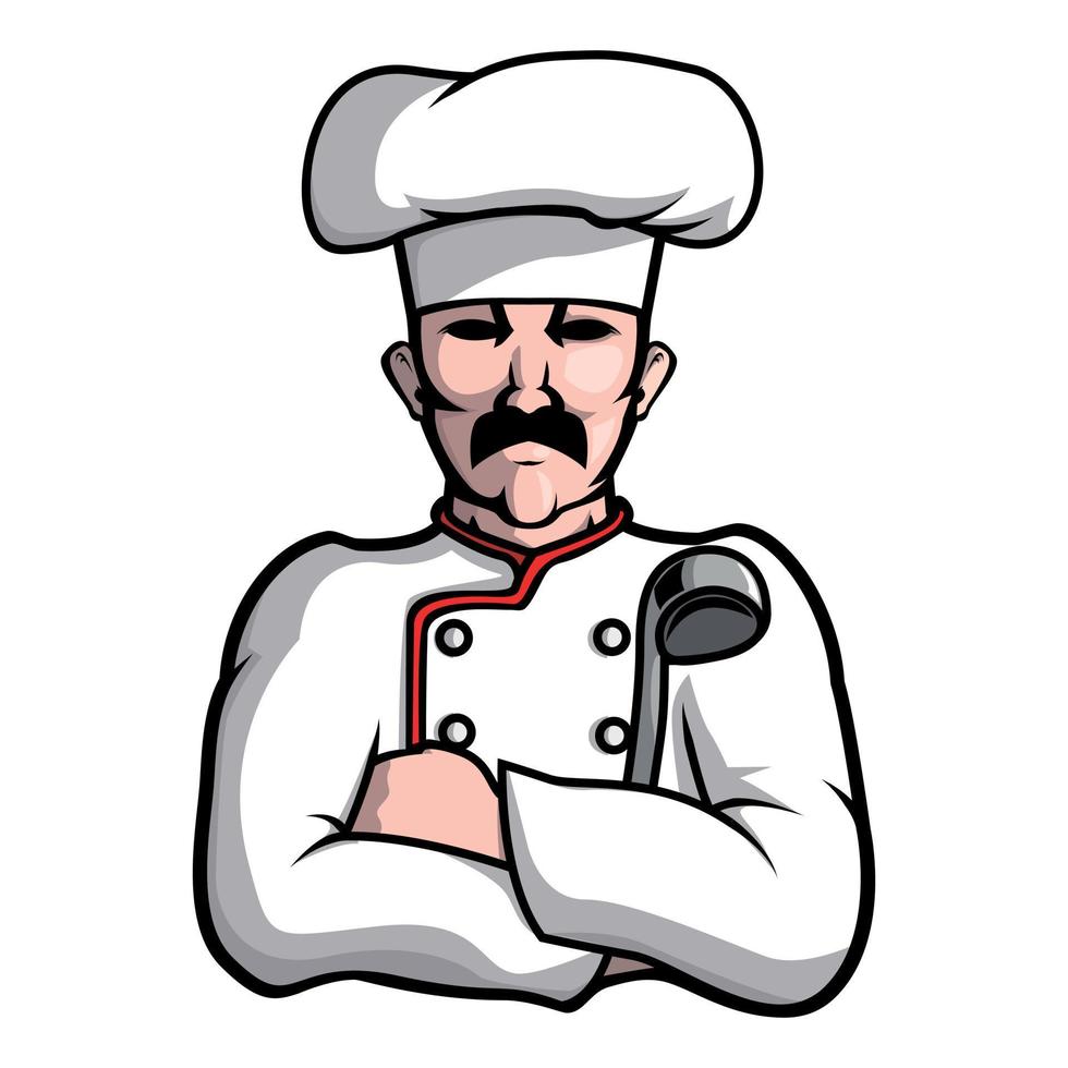 diseño de ilustración de chef profesional vector