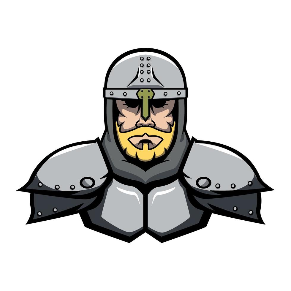 diseño de ilustración de caballero guerrero vector