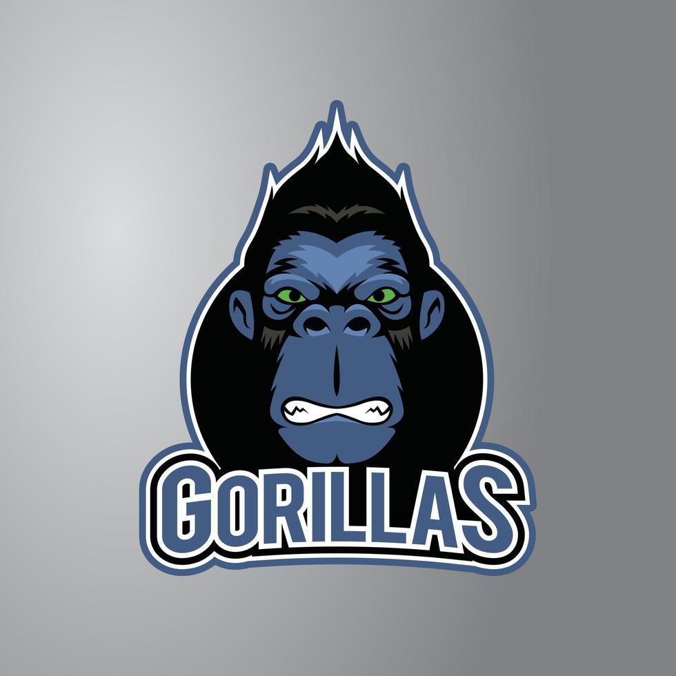 Gorilla Illustration Design Badge vector