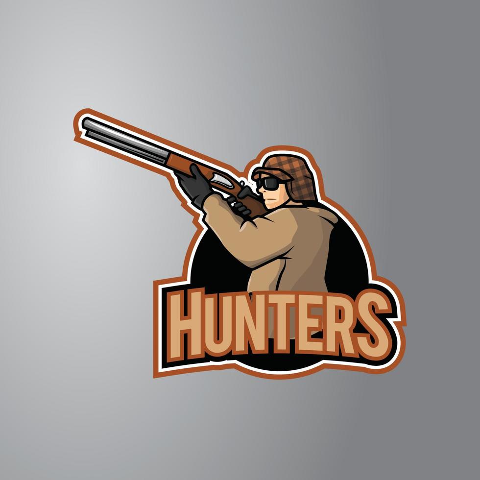 Hunter Illustration Design Badge vector
