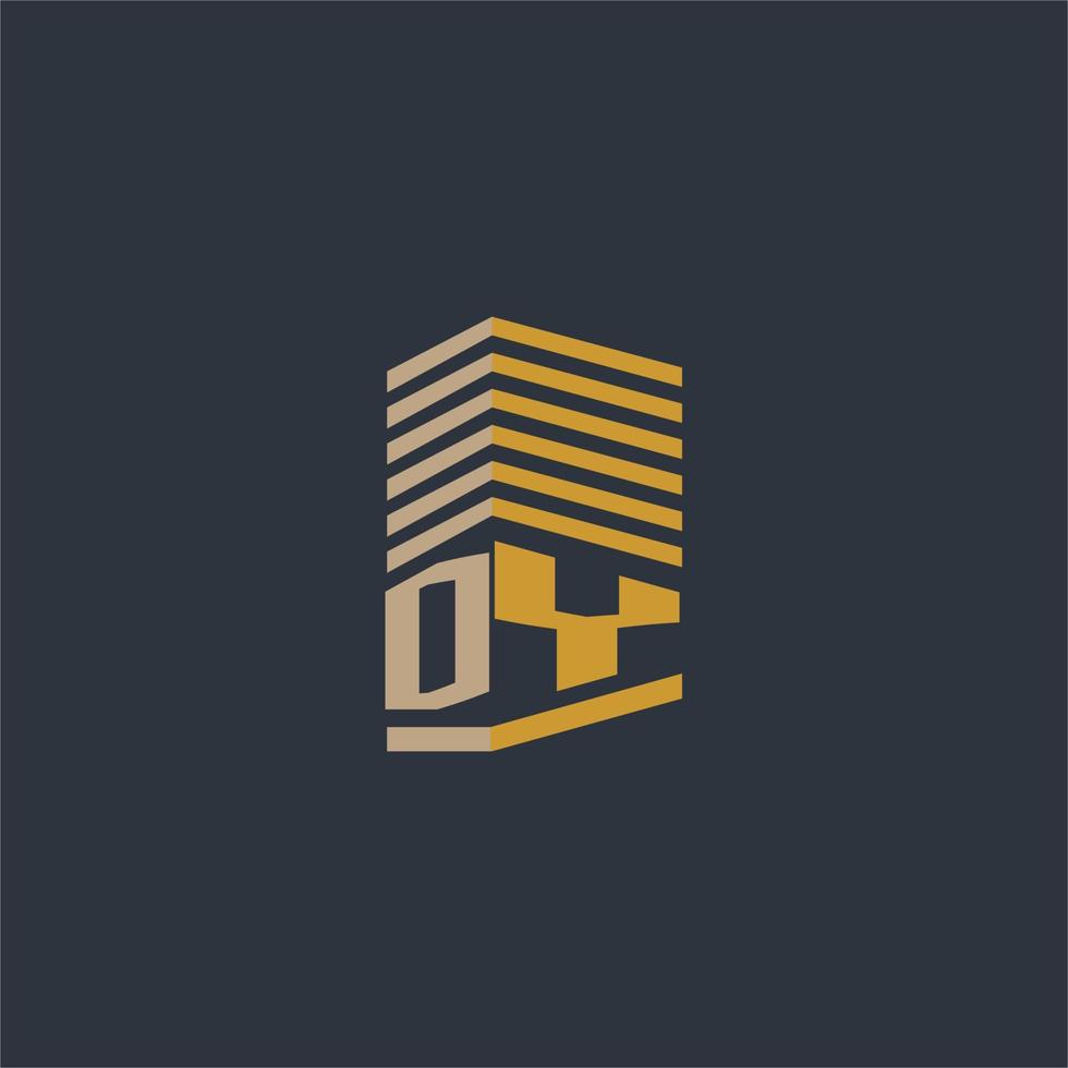 DY initial monogram real estate logo ideas vector