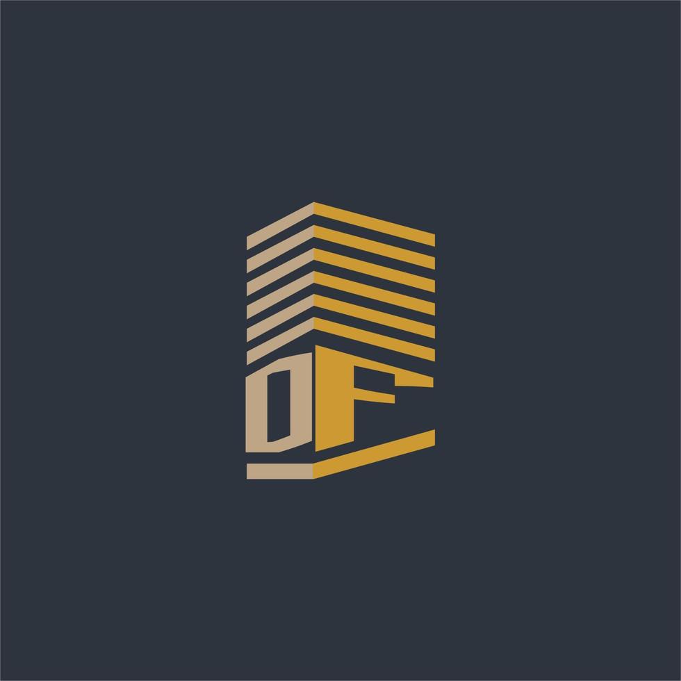 DF initial monogram real estate logo ideas vector