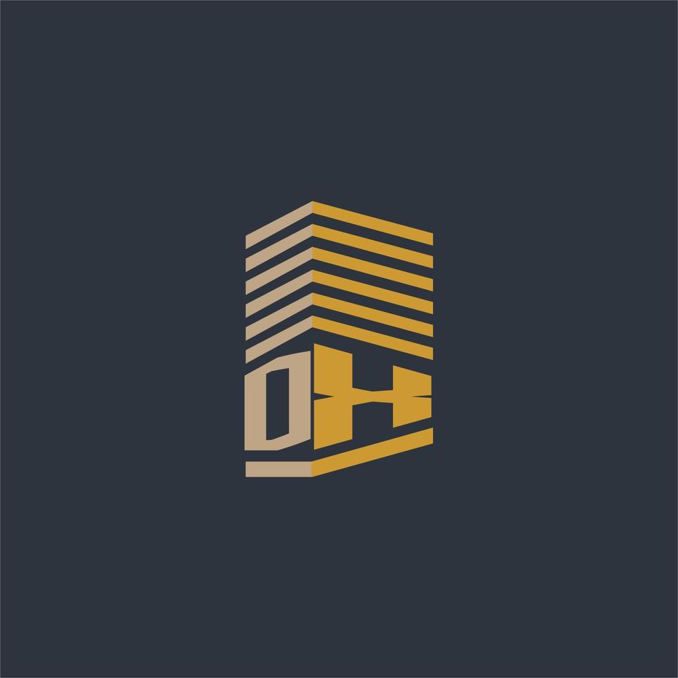 DX initial monogram real estate logo ideas vector