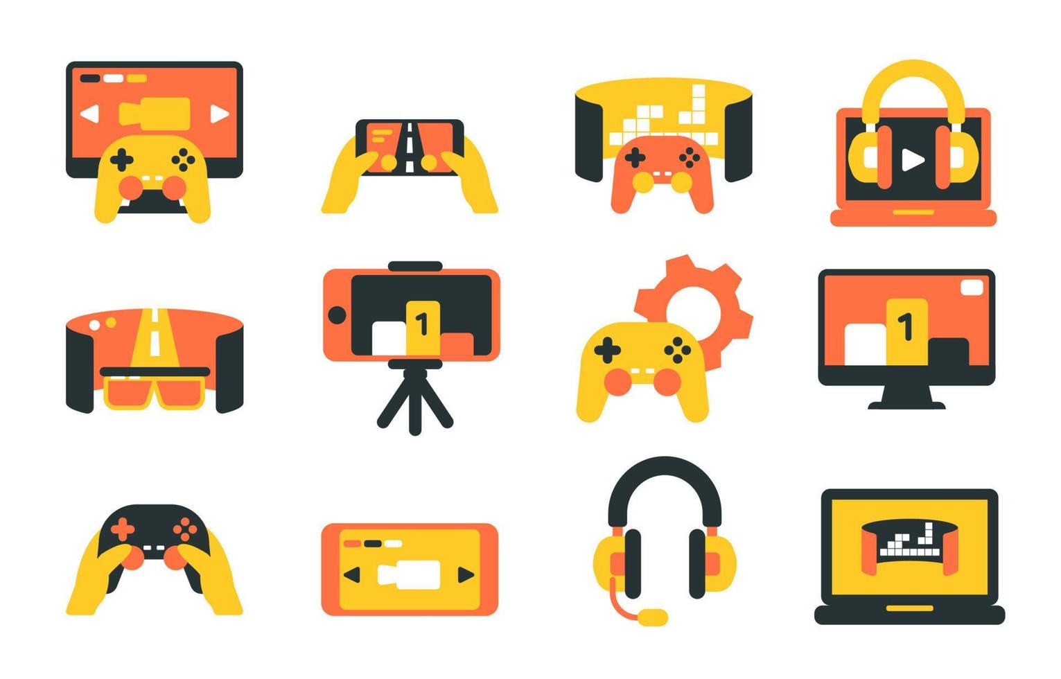 Application Game icon Set Collection vector