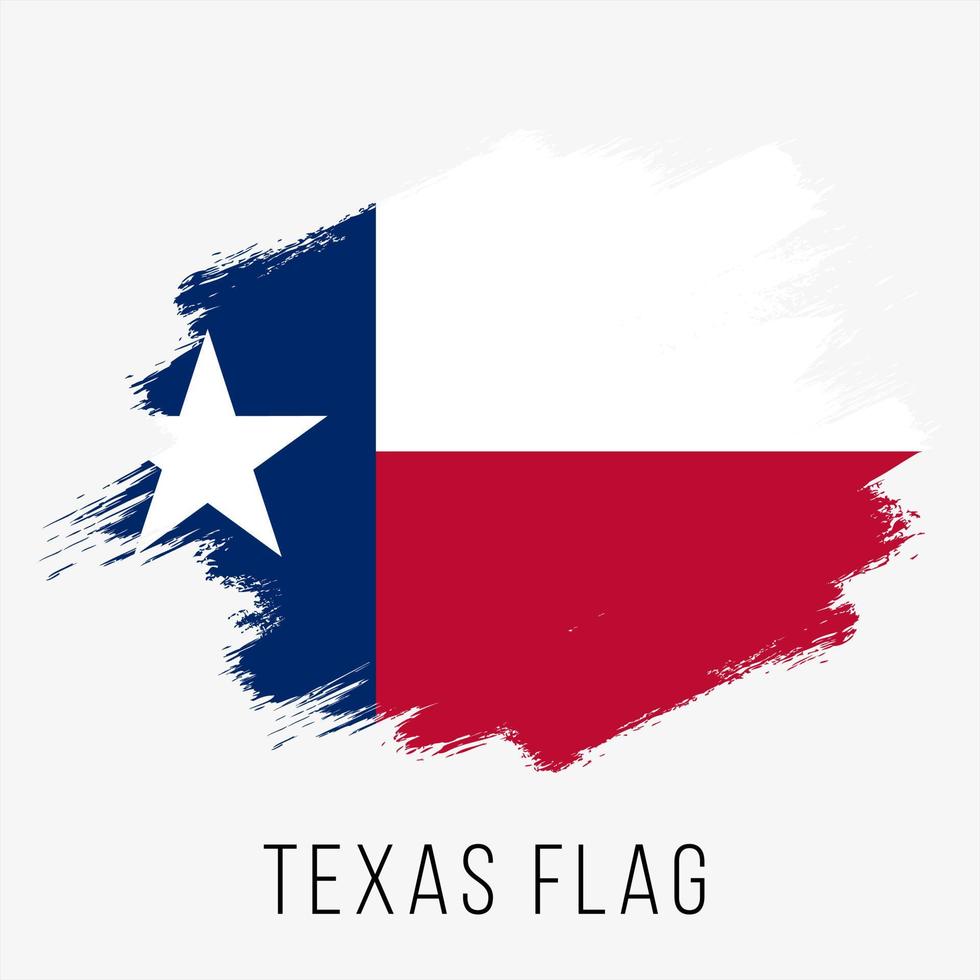 USA State Texas Grunge Vector Flag Design Template