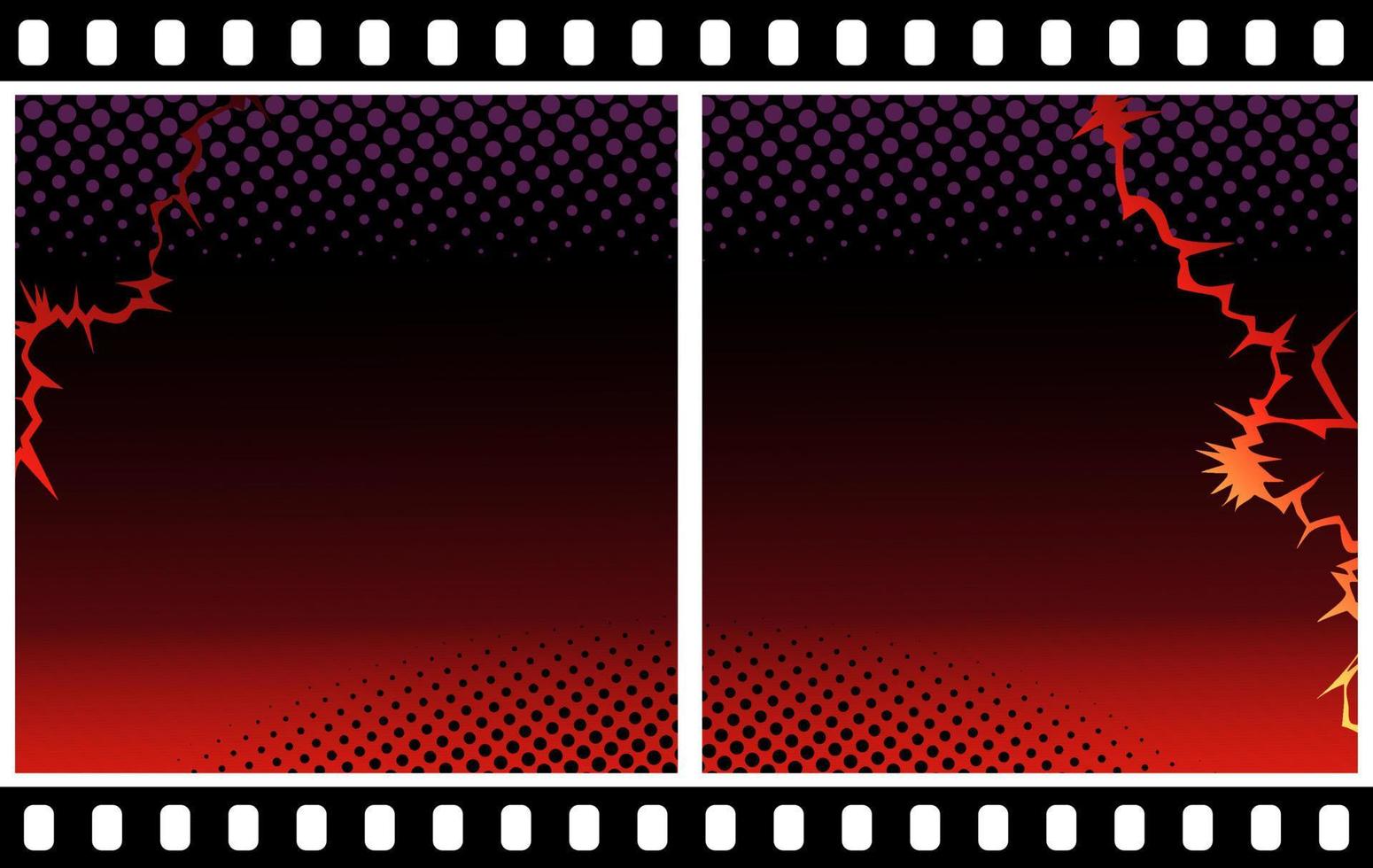 Background with film strip frames. vector
