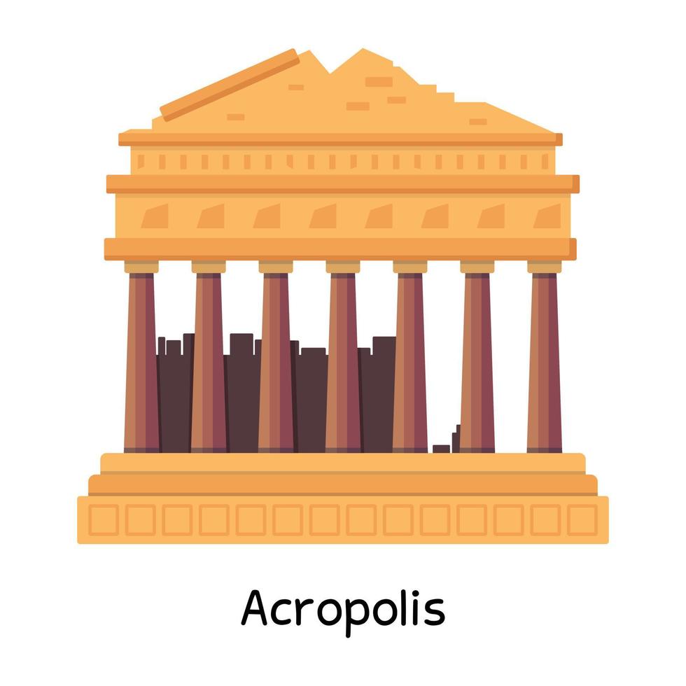 Trendy Acropolis Concepts vector